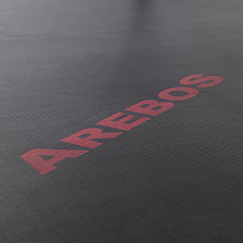 Arebos - Cama elástica (305 cm) | Lonas | Lona de Salto de reemplazo Negro, 60 Ojales, para muelles de 135 mm