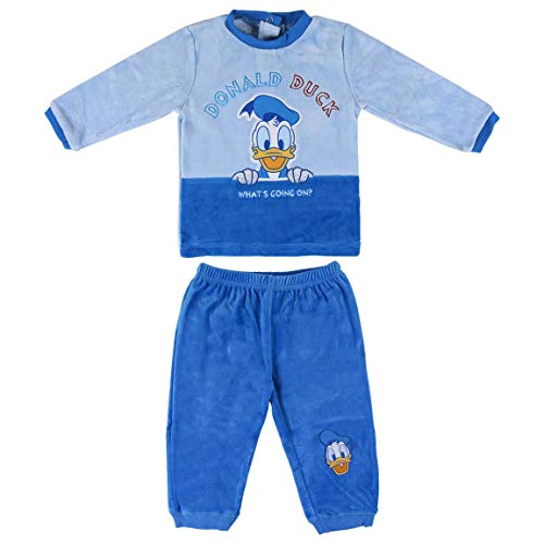 Artesania Cerda Pijama Largo Clasicos Disney Donald Conjuntos, Azul (Azul C37), 12m para Bebés