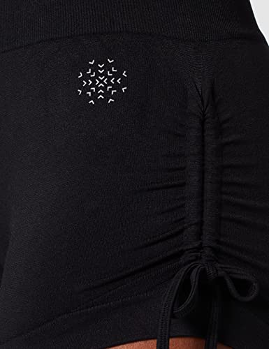 AURIQUE Shorts de Yoga Mujer, Pack de 2, Negro (negro y negro)., 38, Label:S