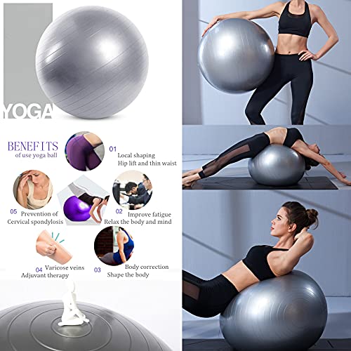 Balones de Ejercicio 55cm Antideslizante Pelota de Yoga para Dar a luz Pilates Yoga Equilibrio de Estabilidad