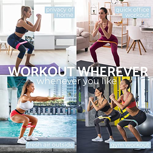 Bandas Elasticas Musculacion Fitness - Cintas Resistencia Kit 5X Gomas para Deporte en Casa, Mujer, Gluteos, Fisioterapia