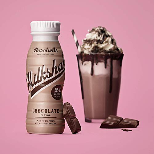 Barebells Milkshake - Batido Proteinas - 24g Proteína x Batido - Sin Lactosa - Sin Gluten - Sin Azúcares Añadidos - Chocolate - Pack 8 Batidos x 330ml