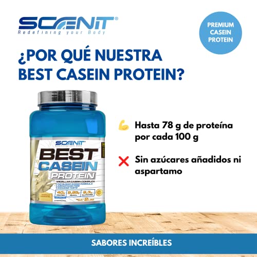 Best Casein Protein | Proteína de caseína de asimilación lenta con aminoácidos para desarrollo muscular | Proteína de caseína micelar en polvo | Proteína liberación lenta | 908 g (Vainilla caramelo)