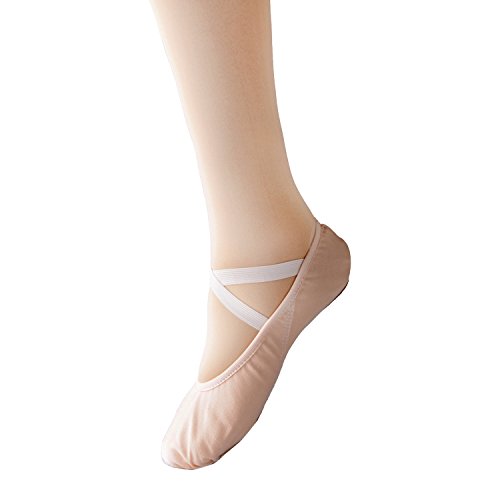 Bezioner-Shop Zapatillas de Ballet Canvas Dance Zapatos Split (Negro y Rosa Claro) Le recomendamos Que Elija uno (1) Tamaño Más Grande Que su Tamaño Normal del Zapato (32, Rosa Claro)