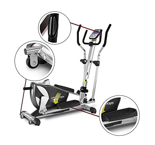 BH Fitness SPAZIO PROGRAM 10002361 bicicleta eliptica - magnetica - plegable - Sistema de inercia de 14 Kg -Zancada de 40 cm