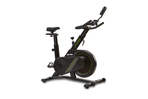 Bicicleta ciclo indoor SALTER S-100. Bicicleta estática Ciclo Indoor Spinning. Volante de Inercia 18 kg, Nivel Avanzado, Pantalla LCD, Fitness