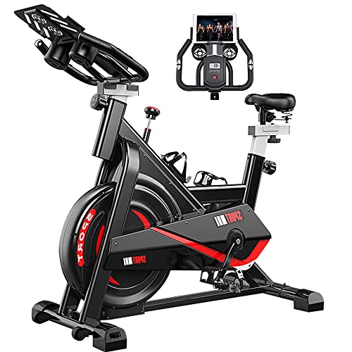 Bicicleta de ejercicio interior para uso doméstico/gimnasio, bicicleta de entrenamiento ajustable, pantalla LCD con monitor de ritmo cardíaco, bicicleta de giro súper silenciosa todo