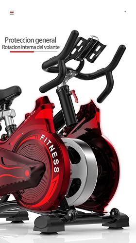 Bicicleta estática de resistencia magnética resistencia regulable, Bici de entrenamiento fitness con sillín ajustable, pulsómetro y pantalla LCD (Negro)