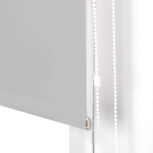 Blindecor Ara Estor enrollable translúcido liso, Gris plata, 160 x 175 cm, Manual