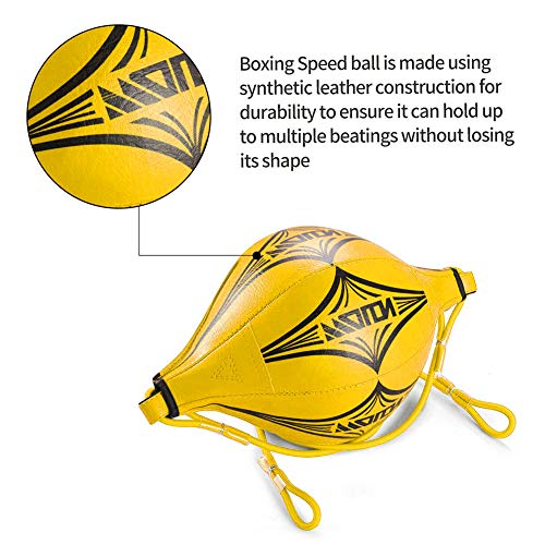 Bola de Velocidad de Boxeo con inflador Gancho de Calabaza Bola de Boxeo de Doble Extremo de Pera para Boxeo Muay Thai Saco de Arena Dodge Saco de Arena