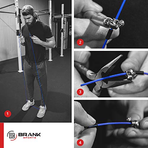 BRANK Sports® Paquetes de cables de repuesto para Combas Crossfit | 2 Cuerdas de Acero Para Cuerdas de Saltar de Velocidad