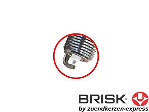 Brisk - Silver dr15ys-9 1462 bujías de Encendido benzin lpg cng autogas, 4 Piezas