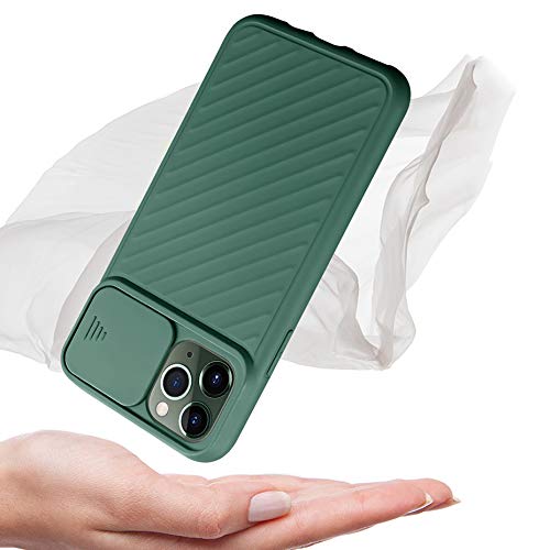 Carcasa para iPhone 12 Mini 5,4 pulgadas [Cámara Protectora Case Night Green] 2020 tapa para cámara corredera