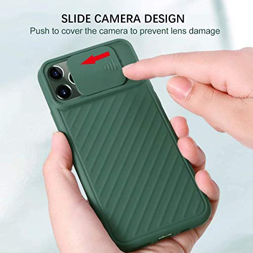Carcasa para iPhone 12 Mini 5,4 pulgadas [Cámara Protectora Case Night Green] 2020 tapa para cámara corredera