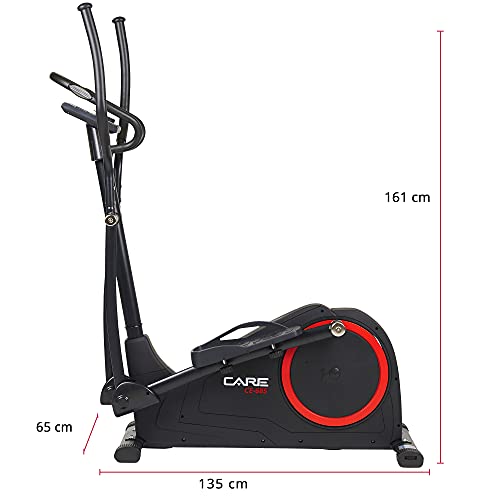 CARE FITNESS - Bicicleta elíptica motorizada CE-685 - 24 niveles de dificultad - 24 programas - Contador con pantalla LCD - Puerto USB - Soporte para tableta - Compatible con la aplicación Kinomap