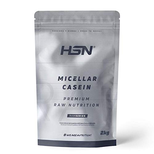 Caseína Micelar de HSN | Sin Sabor 2 Kg = 67 Tomas por Envase | Proteína Lenta Digestión para Antes de Dormir | Recuperador Muscular Nocturno | No-GMO, Vegetariana, Sin Gluten