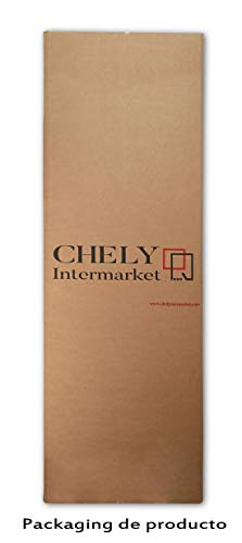 Chely Intermarket, espejo de pared cuerpo entero Medidas 35X140 cm (42,50x147,50cm)Dorado/Mod-155, ideal para peluquerías, salón, Comedor, Dormitorio y oficinas. Fabricado en España. Material madera.