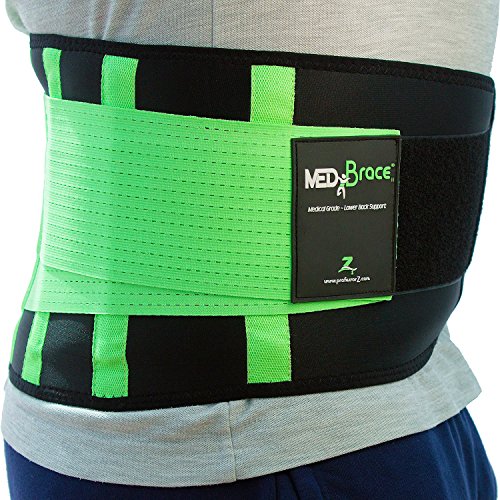 Cinturón Lumbar Médico Ortopédico para Prevenir Lesiones al hacer Deporte o Aliviar el Dolor y la Molestia de la Ciática, la Hernia de Disco, Mejora la Postura de la Espalda- Verde XL 94-110cm