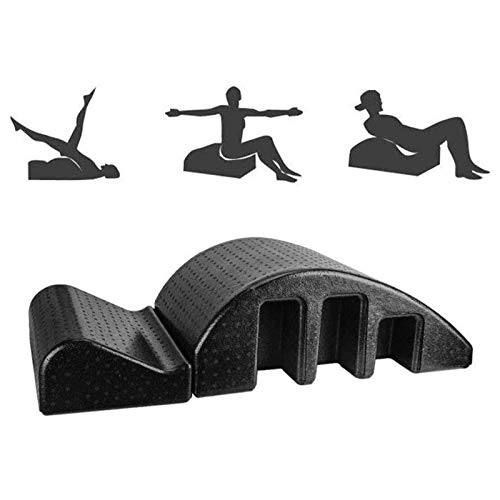 Columna de apoyo para pilates columna vertebral yoga cama masaje Pilates corrector de columna vertebral, cifosis corrección de máquina de pilates, alivio de pilates desmontable (color: negro)