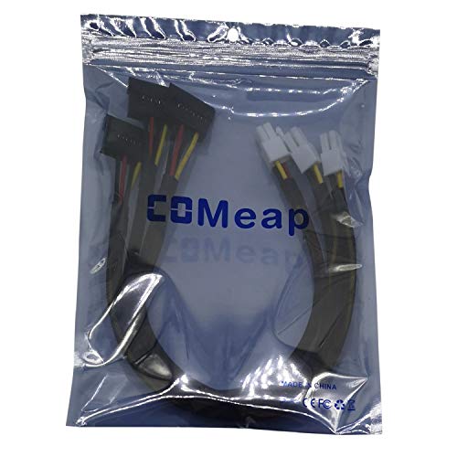 COMeap (3 paquetes) tarjeta madre ATX 4 pines a SATA Disco duro HDD Adaptador de corriente Cable para Lenovo 12 pulgadas (30 cm)