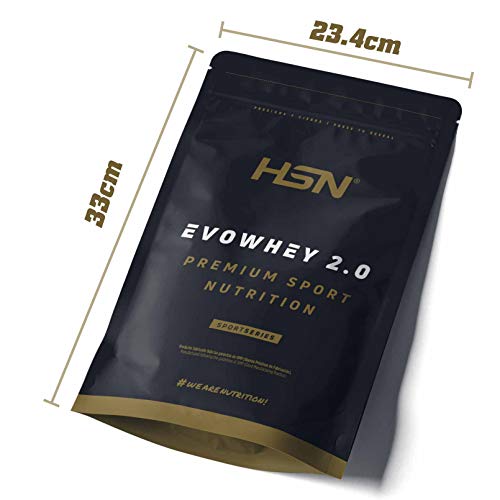 Concentrado de Proteína de Suero de HSN Evowhey Protein 2.0 | Sabor Chocolate 500 g = 17 Tomas | Whey Protein Concentrate para Ganar Masa Muscular | No-GMO, Vegetariano, Sin Gluten ni Soja