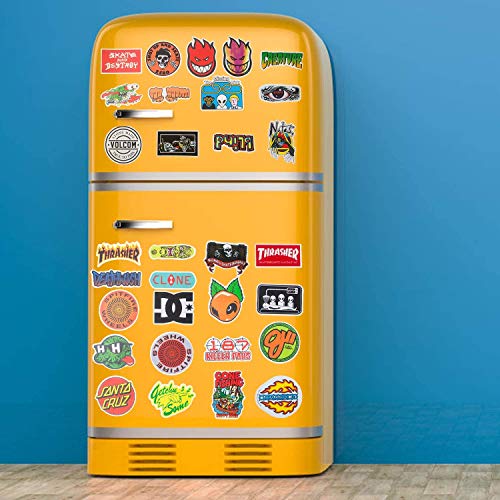 Cool Brand Stickers, 100 pegatinas modernas para monopatín, marca moderna para ordenador, portátil, pegatinas de vinilo impermeables para equipaje, coche, bicicleta, botella de agua para jóvenes
