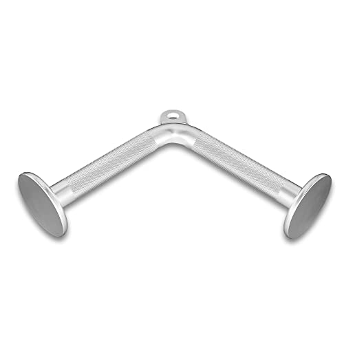 C.P. Sports - Mango para tríceps (forma de V, acero cromado, con mosquetón, 8 mm)