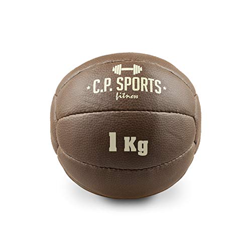 C.P.Sports Bad Company K5 - Balón medicinal (piel, 0,5 kg, 1 kg, 2 kg, 3 kg, 4 kg, 5 kg, 6 kg, 7 kg, 8 kg, 9 kg, 10 kg, 12,5 kg, 15 kg), color marrón