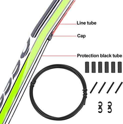CTRICALVER Juego de cables de cambio de bicicleta y kit de carcasa – Juego de piezas de repuesto de cable universal para bicicleta MTB Road Mountain Bike Reparación (rojo