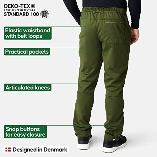 DANISH ENDURANCE Pantalon Softshell Hombre 1 Paquete Verde L