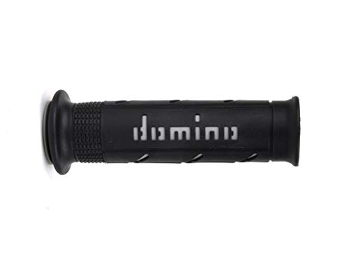 Domino - Par de puños para moto sport con dos componentes, color negro y gris