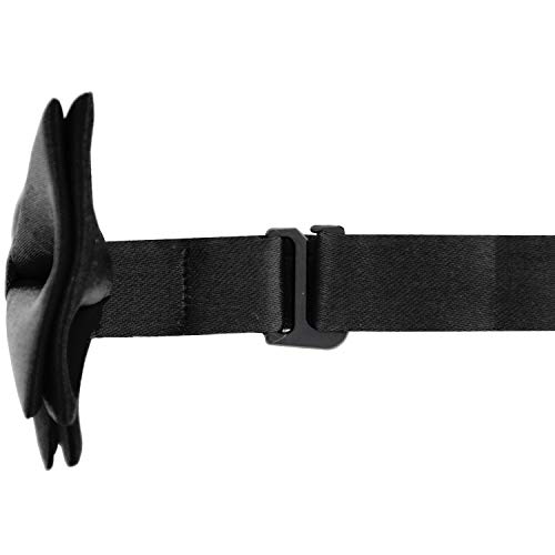 DonDon pajarita noble para niños - combinada y ajustable 9x 4,5 cm - de color negro - brillada con aire de seda