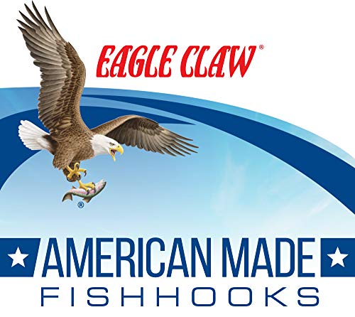 EAGLE CLAW Bass - Gancho para Pesca (67 Ganchos, Tallas 1 a 3/0), Color marrón