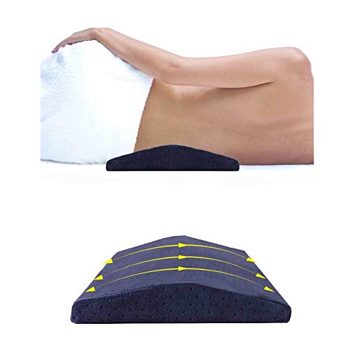 Ecloud Shop® Almohada para dormir Almohadilla para el cuello de espuma viscoelástica Cojín de soporte lumbar para el dolor de espalda baja Cadera Rodilla y alivio del dolor en las articulaciones(Azul)