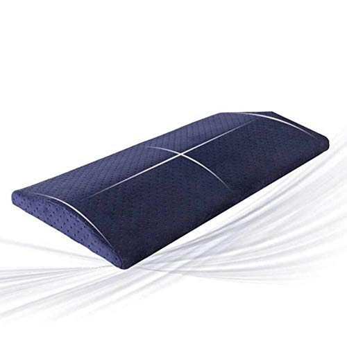 Ecloud Shop® Almohada para dormir Almohadilla para el cuello de espuma viscoelástica Cojín de soporte lumbar para el dolor de espalda baja Cadera Rodilla y alivio del dolor en las articulaciones(Azul)
