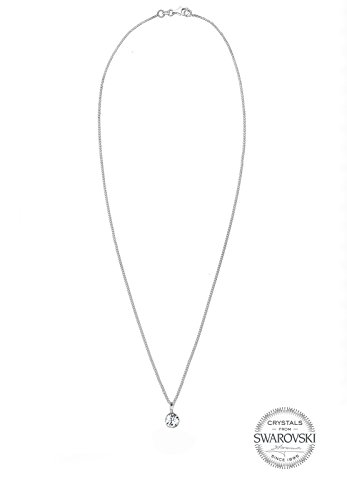 Elli Collares para damas Solitario básico con cristalería en plata esterlina de ley 925