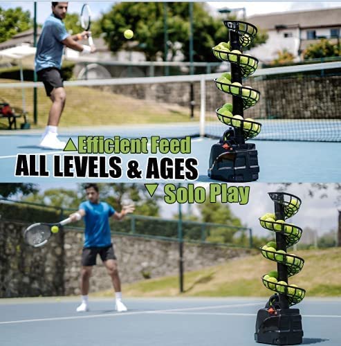 Entrenador De Tenis (4 lb),Máquina portátil de tenis ,Tenis Trainer Set,para el auto-juego para principiantes/niños/entrenadores/cancha casera para todos los niveles y edades|CA y alimentado con pilas