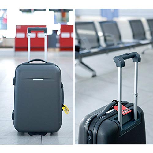 Etiquetas de equipaje de PVC para maletas – Entrega al azar (3 piezas)