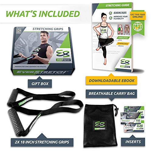 EverStretch Stretching Grips Premium Stretching Equipment for Athletes. Stretch Straps to Reach Impossible Positions Without Discomfort.