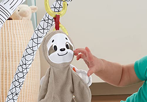 Fisher-Price Manta gimnasio de actividades con accesorios para los 5 sentidos, juguete para bebés (Mattel HBB74), Embalaje sostenible