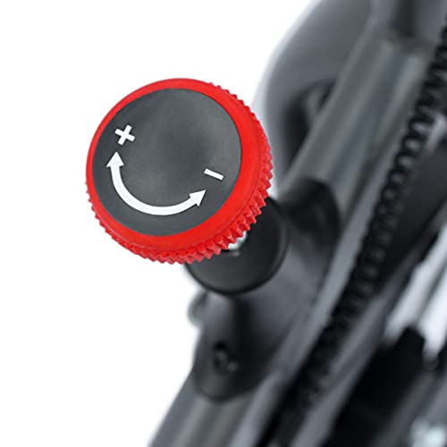 FITFIU BESP-200 - Bicicleta Indoor con disco inercia 18 kg, sillín acolchado, resistencia regulable, soporte para botellas y tablet, Bici cardio Entrenamiento Fitness, Pulsómetro y pantalla LCD