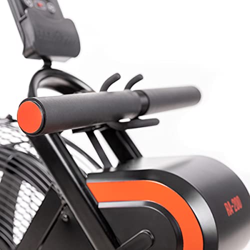 FITFIU Fitness RA-200 - Máquina de Remo con resistencia por aire, plegable, con ruedasy asiento acolchado, Remadora para entrenamiento cardio y cross training en casa, peso máx. usuario 110kg