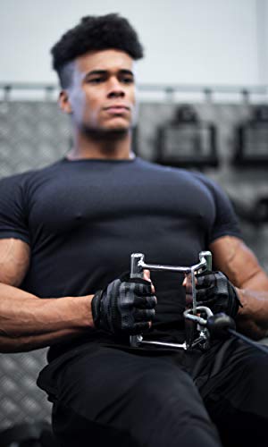Fitgriff® Guantes de Gimnasio V3 - Hombre y Mujer - para Gym, Fitness, Deporte, Entrenamiento, Powerlifting, Levantamiento de Pesas - Antideslizante - Workout Gloves (Camo-Black, Size 5)