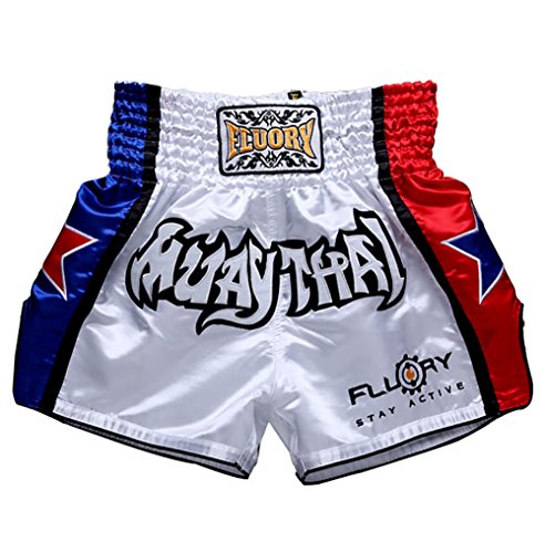 FLUORY Muay Thai Shorts, MMA Fight Shorts Ropa de Entrenamiento Jaula Lucha Grappling Artes Marciales Kickboxing Shorts Ropa