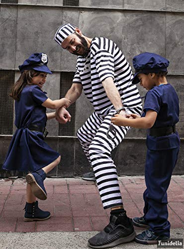 Funidelia | Disfraz de policía para niño Talla 5-6 años ▶ Guardia, Agente, FBI, Profesiones - Color: Azul - Divertidos Disfraces y complementos para Carnaval y Halloween