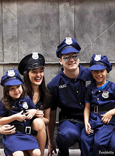Funidelia | Disfraz de policía para niño Talla 5-6 años ▶ Guardia, Agente, FBI, Profesiones - Color: Azul - Divertidos Disfraces y complementos para Carnaval y Halloween