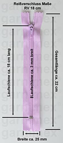 garnimex - Cremallera (18 cm x 10 unidades, color 39), color negro