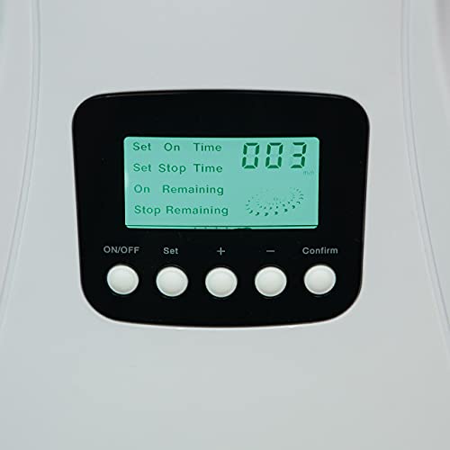 Generador de Ozono Doméstico Digital | Desinfecta Frutas y Verduras | Máquina de Ozono Portátil, Programable | Producción de 500 mg/h