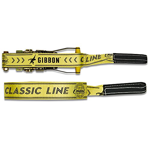 Gibbon Slacklines Classic Line Slackline, Unisex, Amarillo/Negro, Talla Única