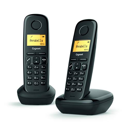 Gigaset A170 Duo - Teléfono Inalámbrico, Pack de 2 Unidades, Agenda 50 Contactos